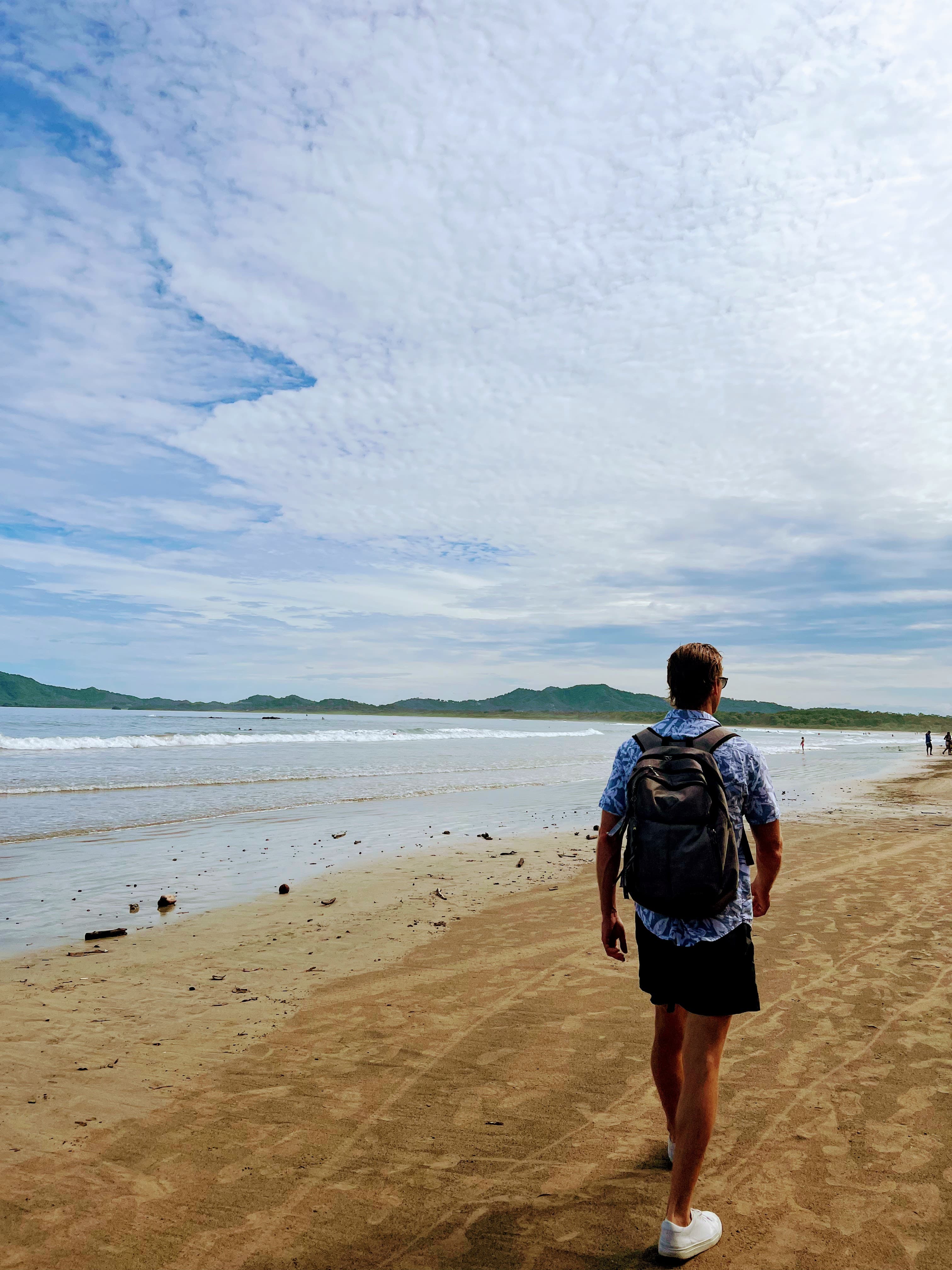 Walking on a beach